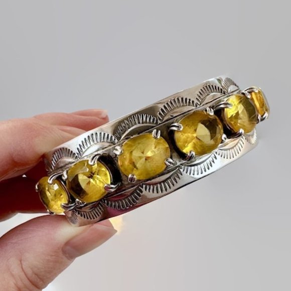 Jewelry - Navajo Cuff, Sterling Silver, Native American, Vintage, Signed, E. Etsitty